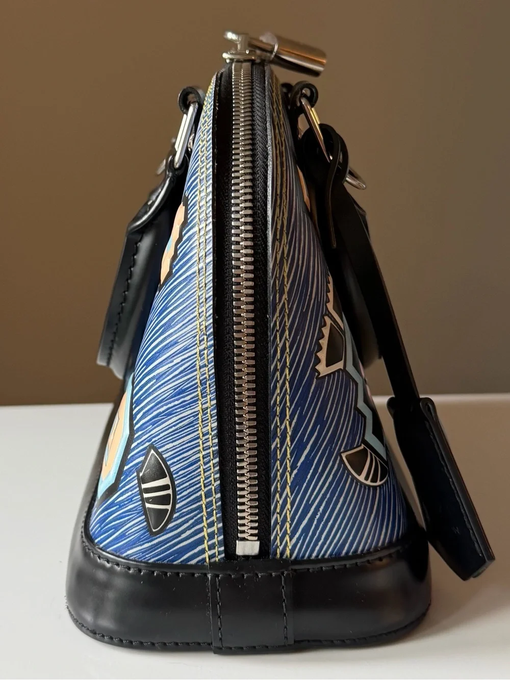 Louis Vuitton Epi Azteque Alma BB Denim Light Crossbody Bag